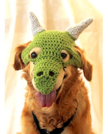 Crochet Dragon Dog Mask
