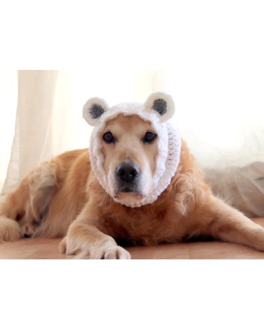 Polar Bear Crochet Dog Snood