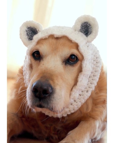 Polar Bear Crochet Dog Snood