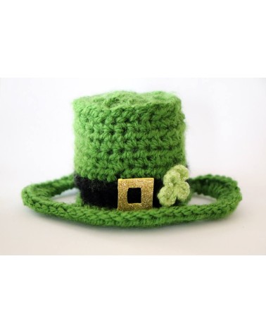 Patrick’s Day Leprechaun Crochet Cat Top Hat